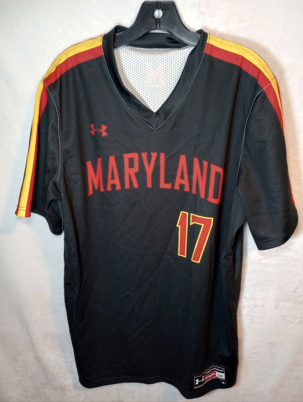 Under Armour Authentic Maryland Collegiate Mesh Stripe Baseball Jersey Prototype